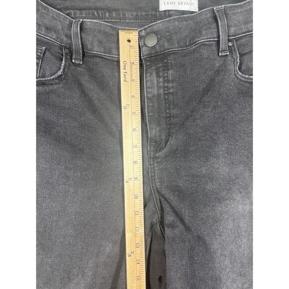 Lane Bryant Girlfriend Jeans Women 16 Black Signature Fit High Rise Straight Leg - Picture 6 of 8